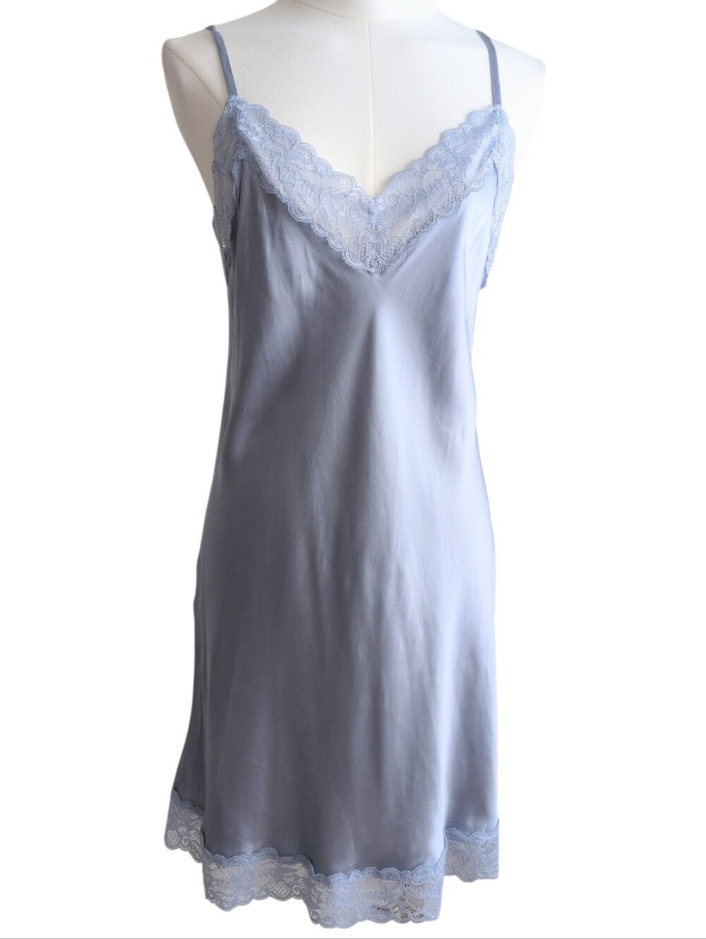 Intimissimi 100% Silk Lace Trim Slip Dress NWT Size S